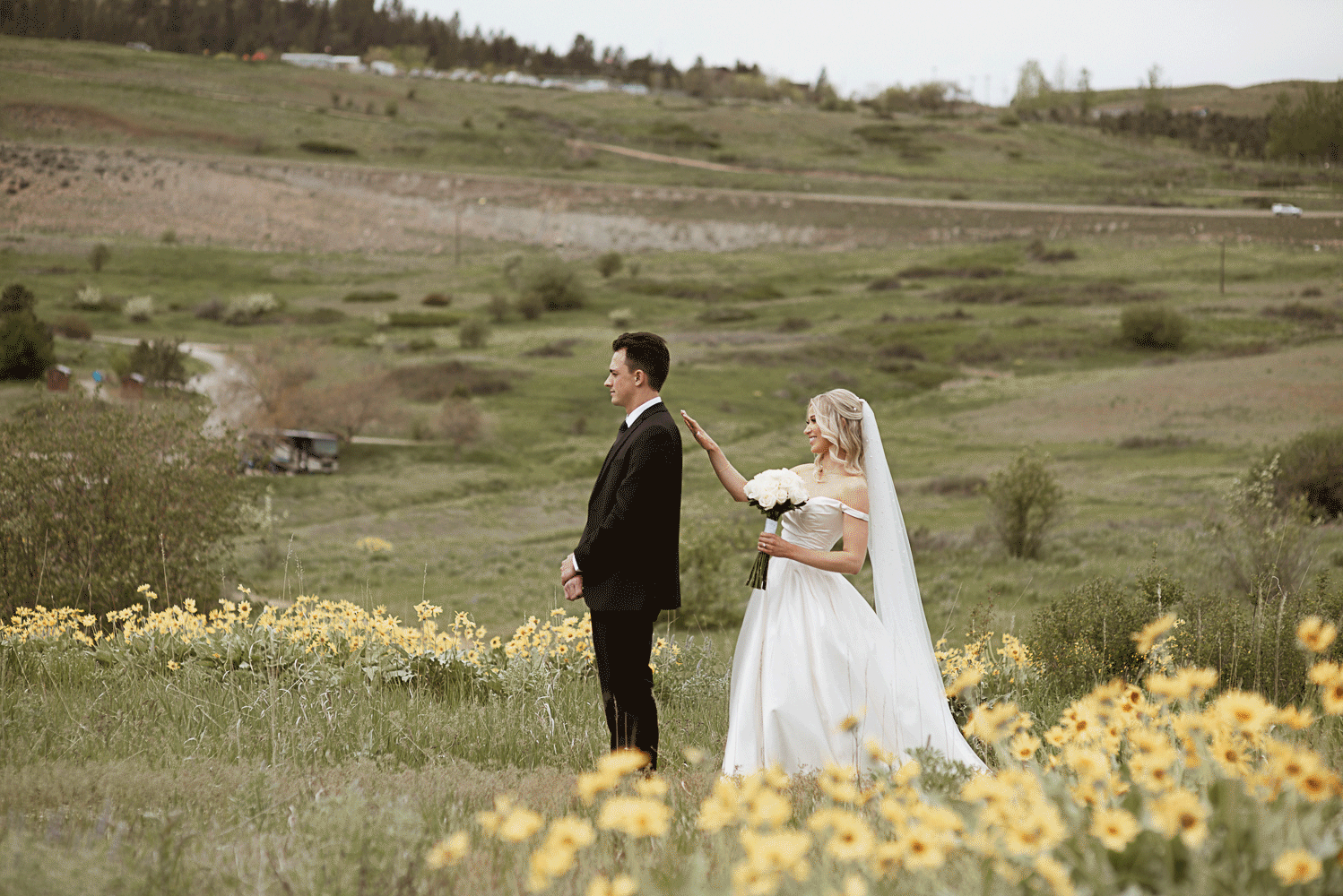 First look gif for cinderella wedding