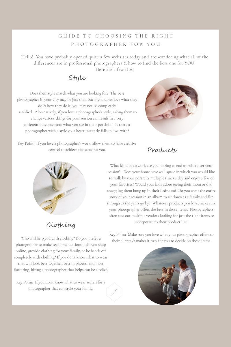 guide how to choose your photographer
