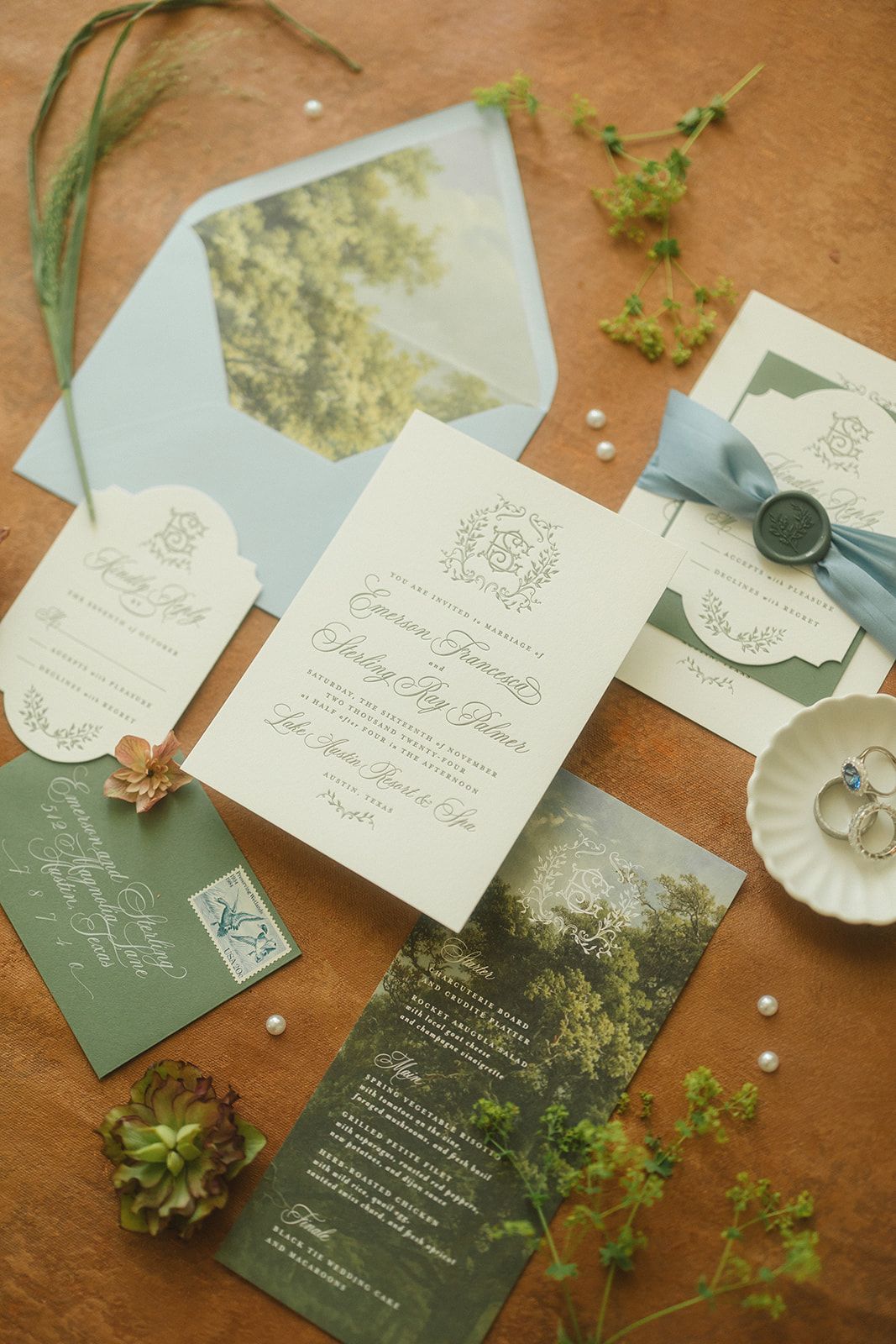 Flatlay details photographed at the Lake Austin Resort and Spa