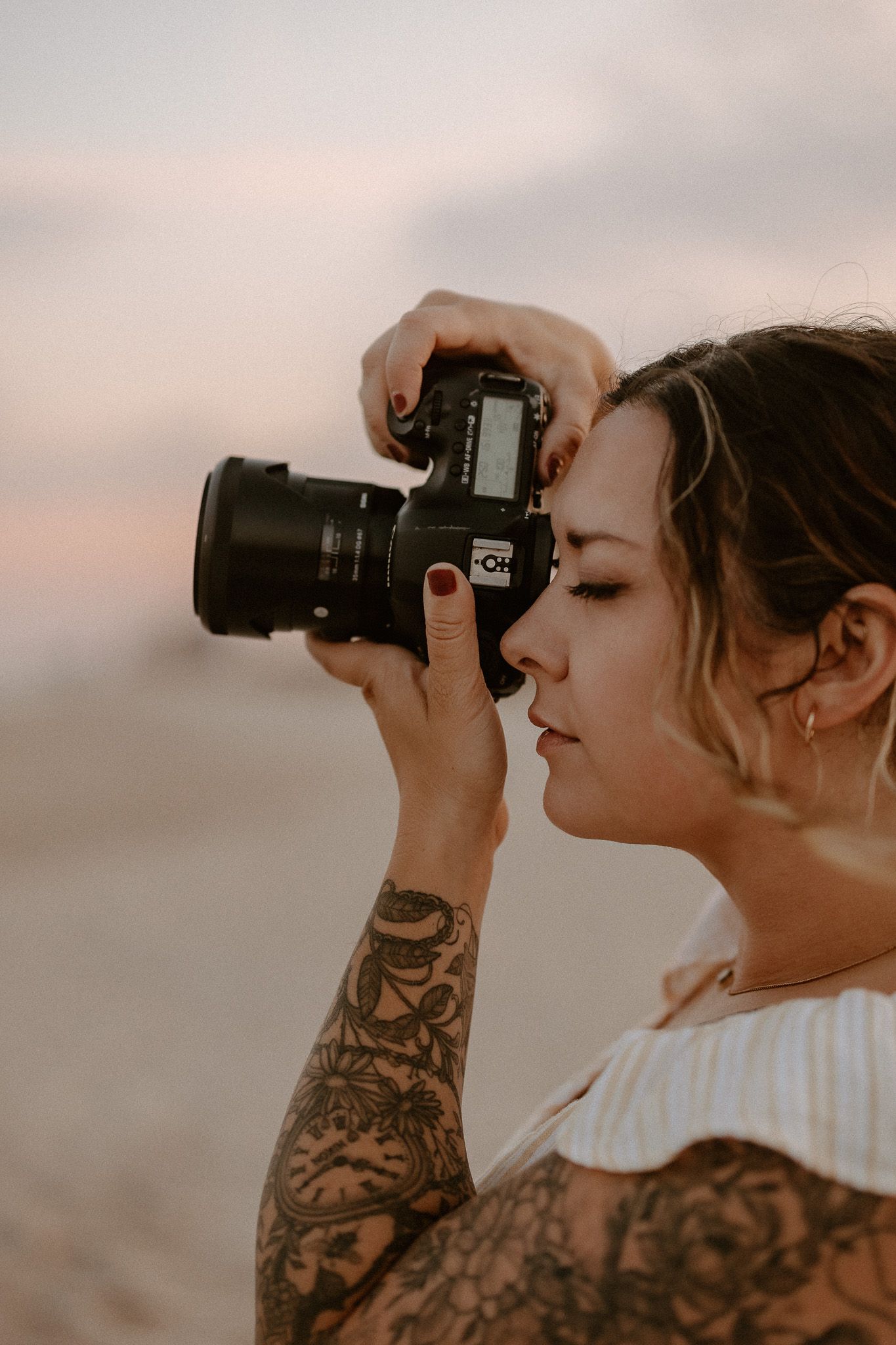 beach photographer branding session