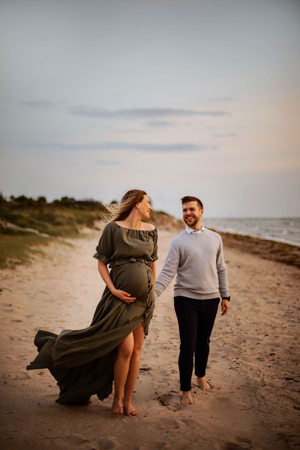Gravidfotografering på stranden i Helsingborg