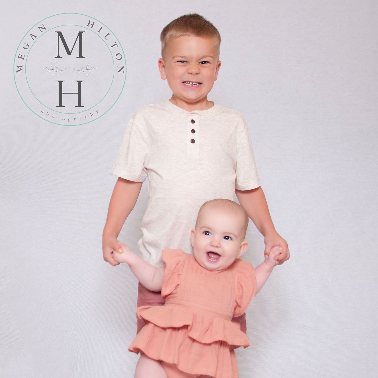 Sibling older brother and one year old sister