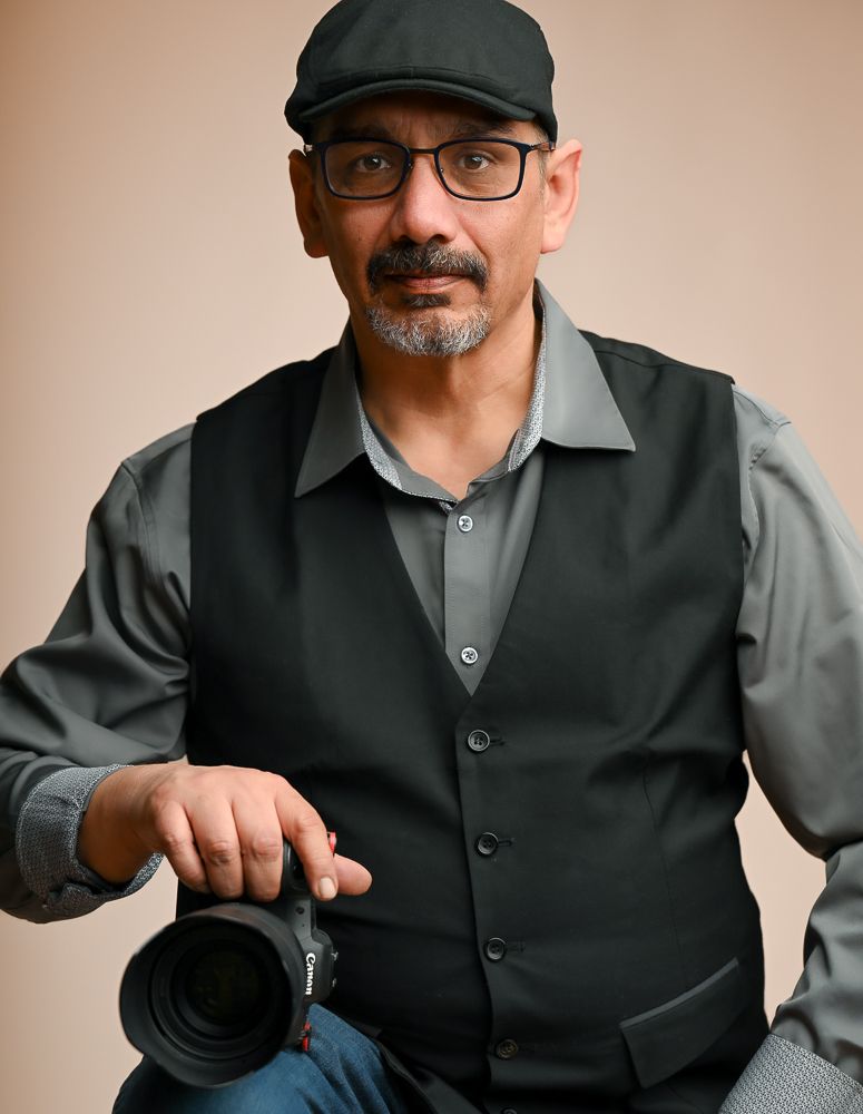 Ken Gayton well published wedding photographer Colorado Springs business owner headshot fall colors portrait Hispanic