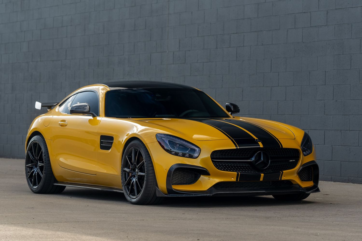 A Mercedes AMG angled photo for bring a trailer