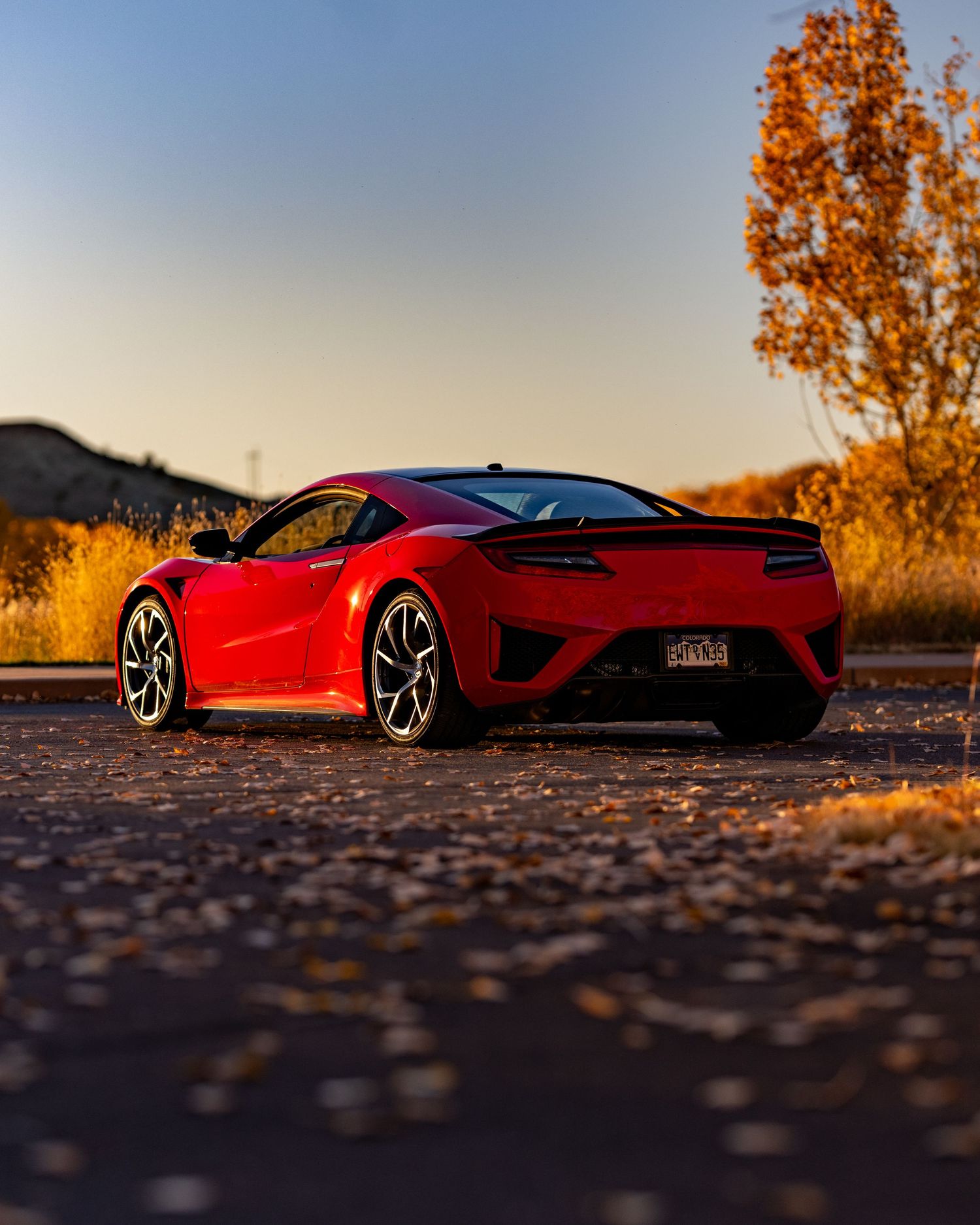 Acura NSX in Western Colorado during the fall