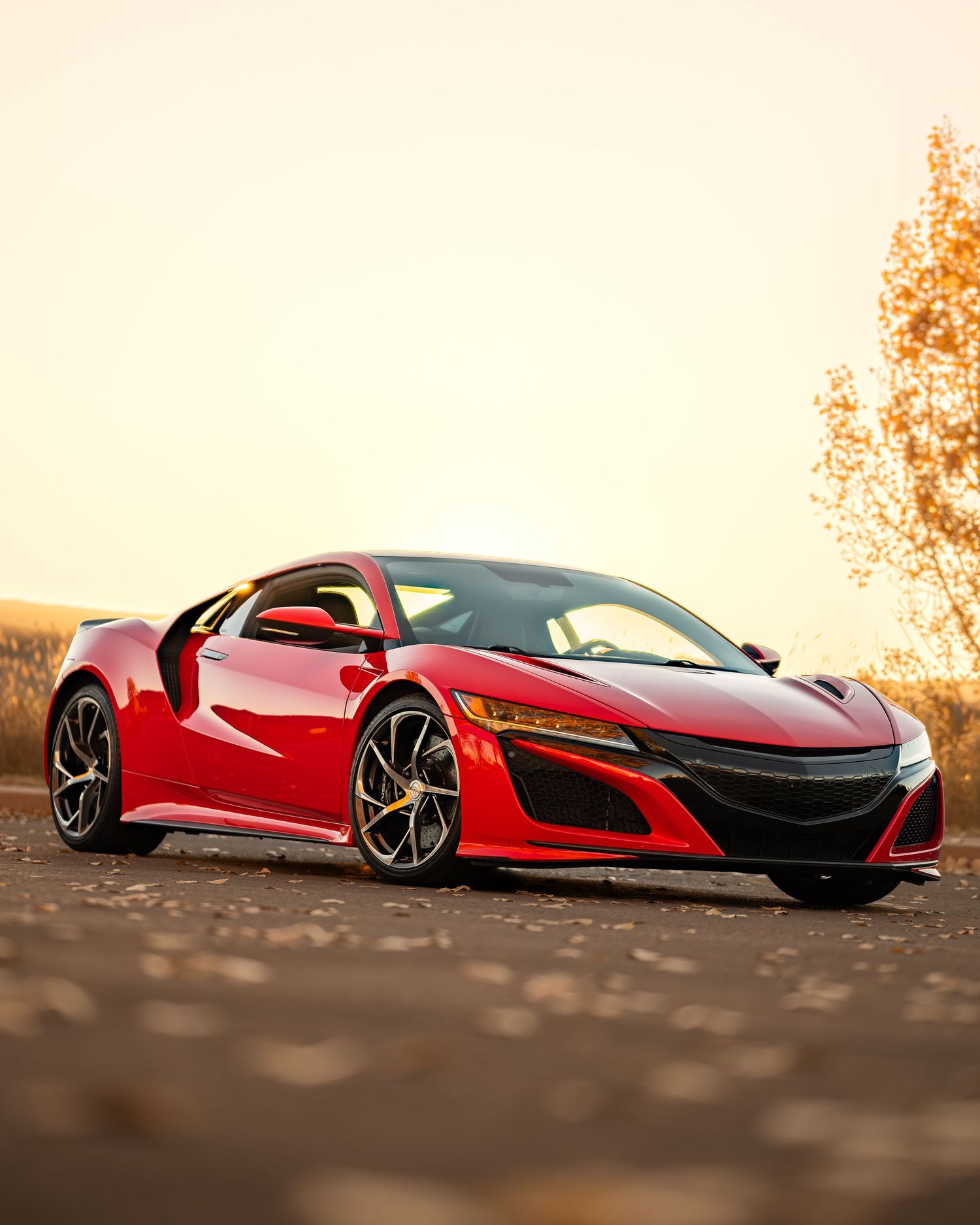 Acura NSX in Western Colorado during the fall