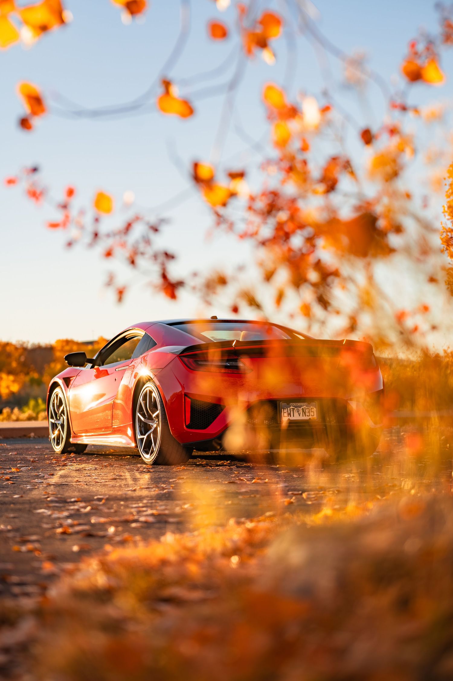 Acura NSX in Western Colorado during the fall