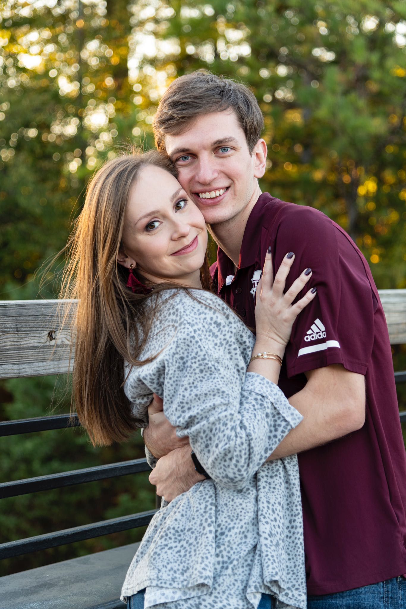 Engagement photo in Starkville