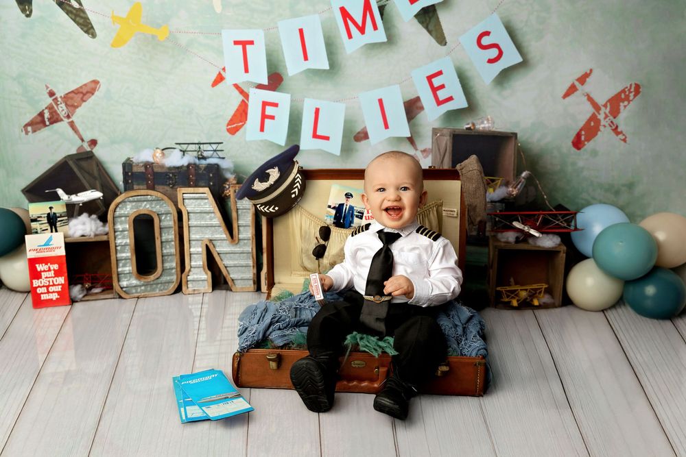 NH Milestone Photographer Cake Smash New Hampshire time flies one year old