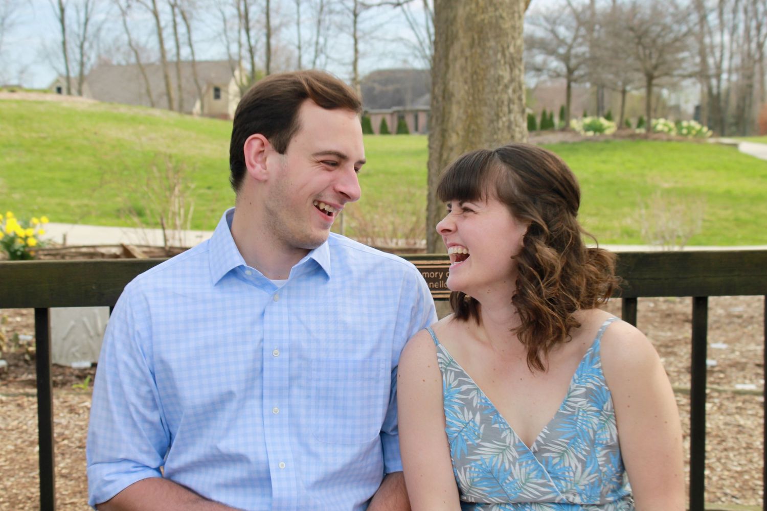 Couple laughing