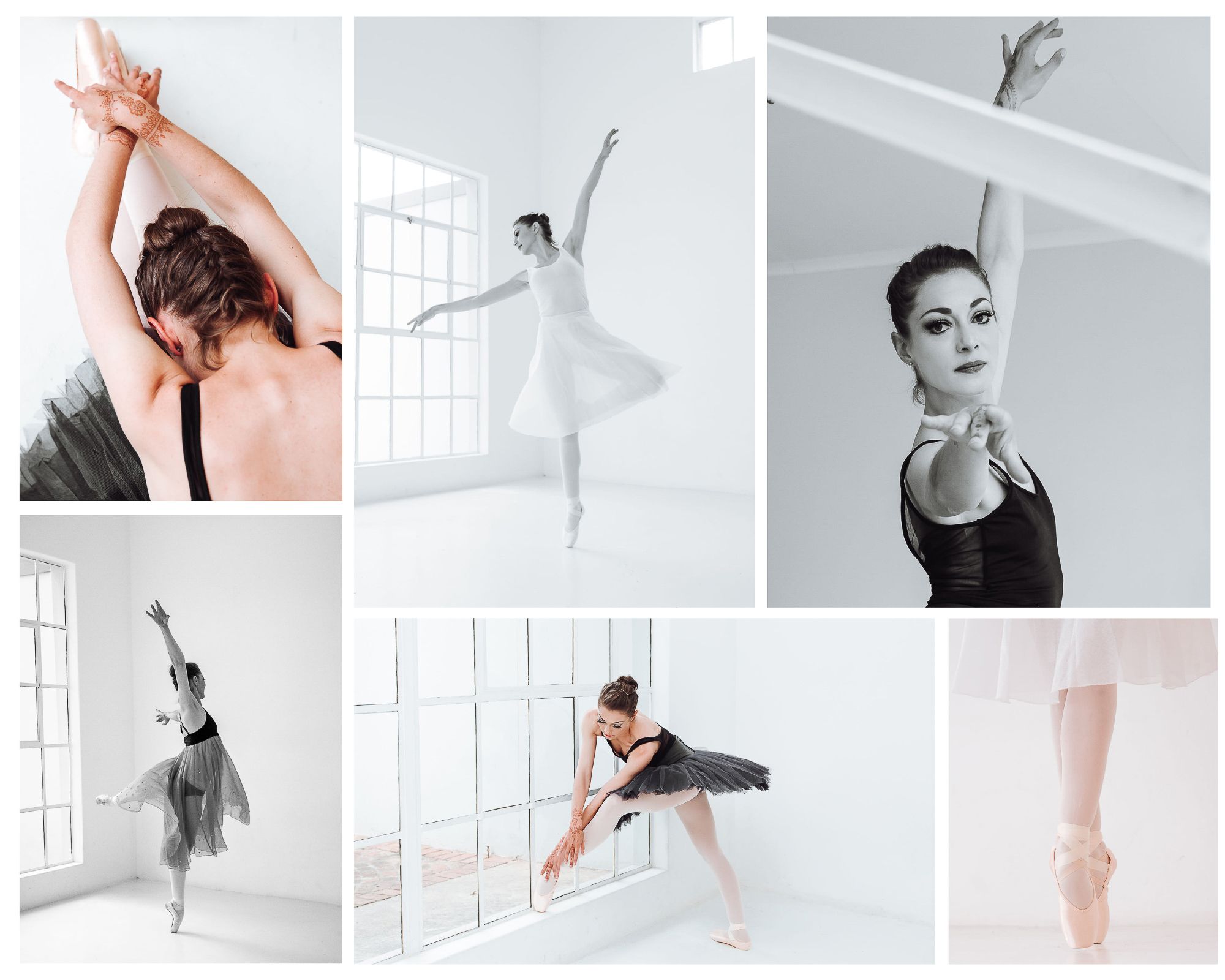 Prima ballerina during a personal story photoshoot in a beautiful natural light studio in Utrecht.
