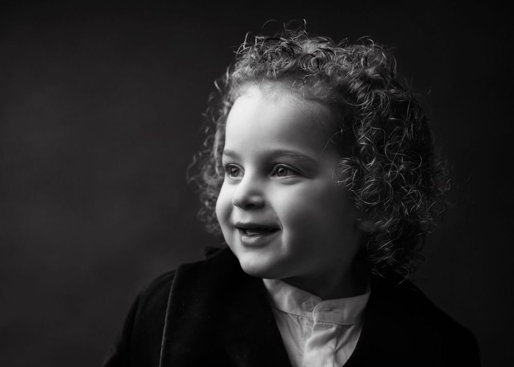 black and white upsherin photo