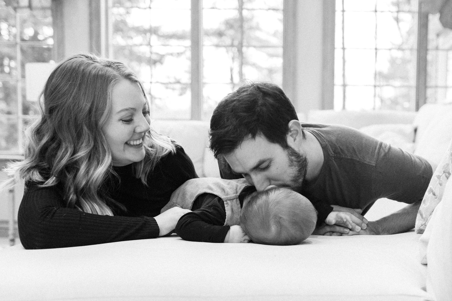 Family photo session inside