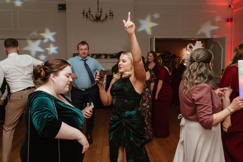 Eastington Park wedding photography Gloucestershire Evening Reception guests dancing