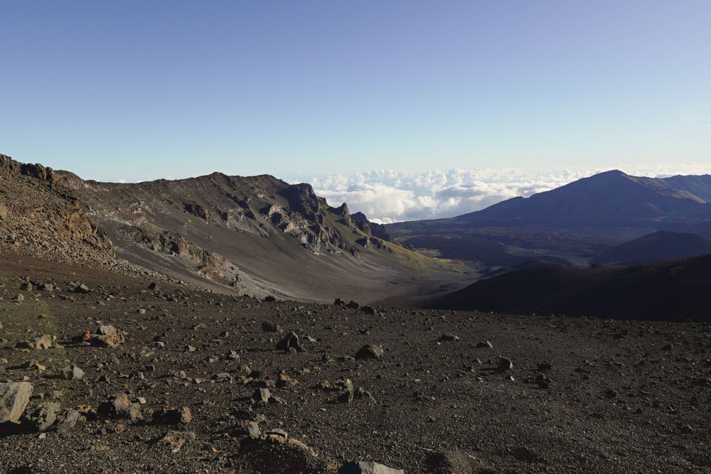 view from up top of Haleakala in Maui