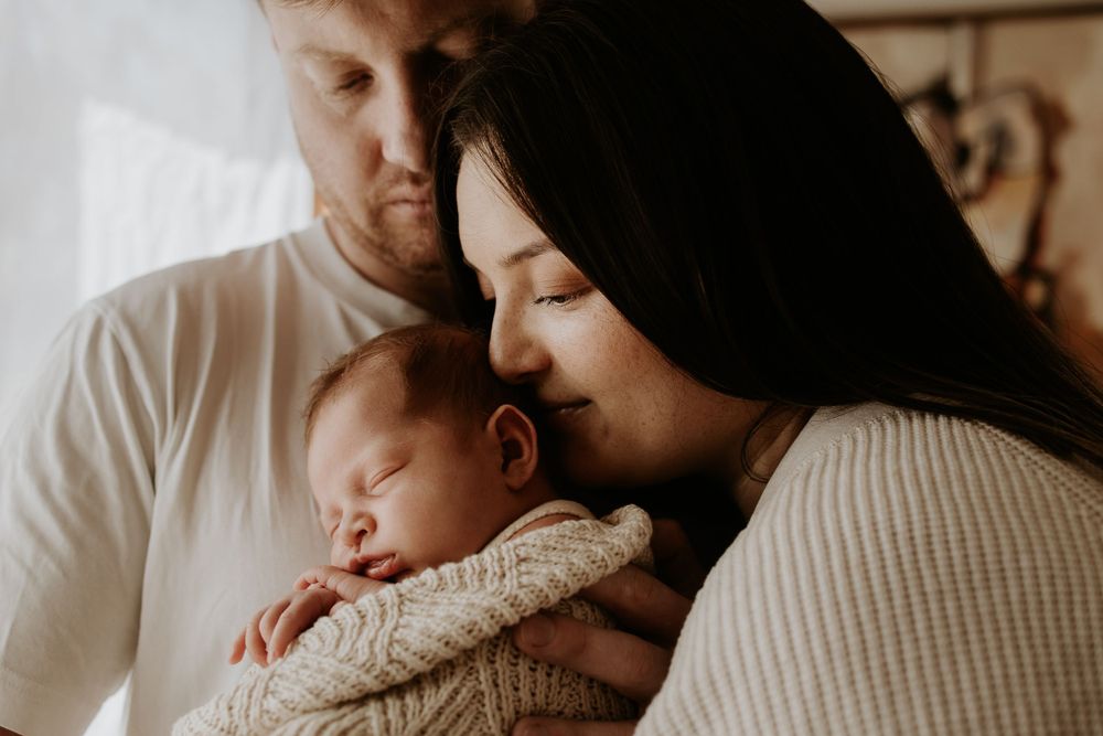 In home newborn photography session