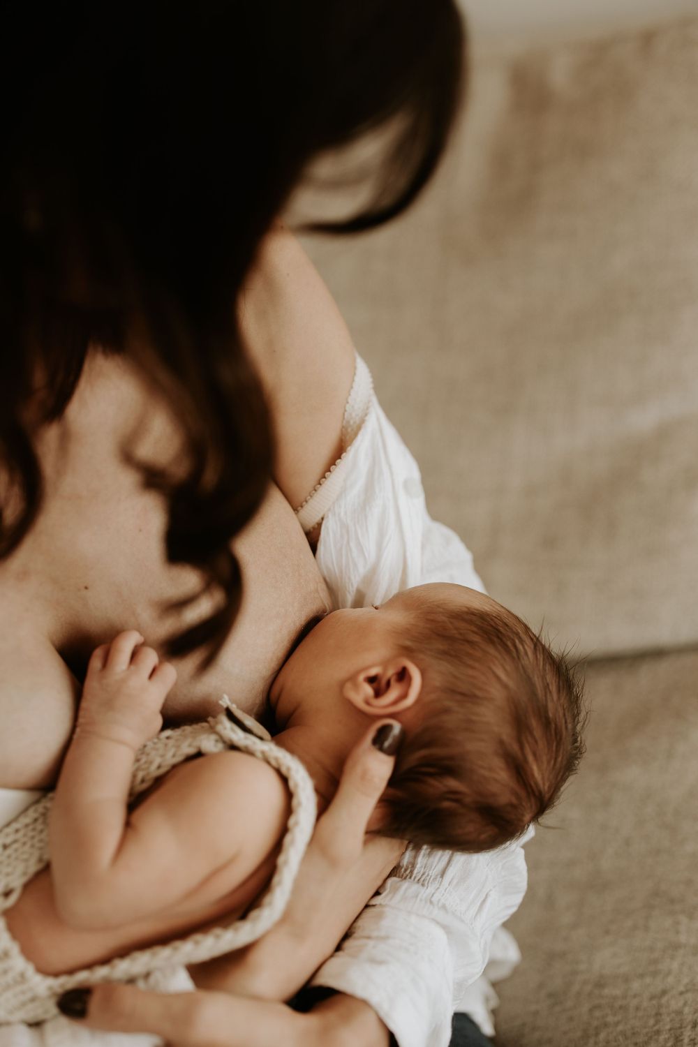 In home newborn photography session