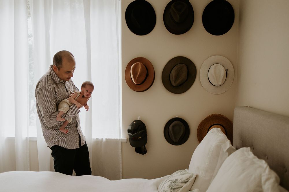 In home newborn photography session in Dunedin