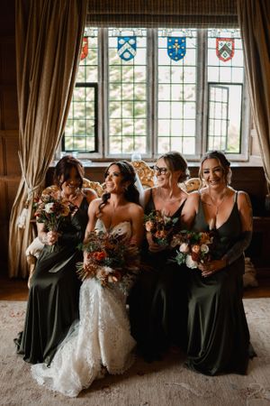 'bridesmaids laughing'