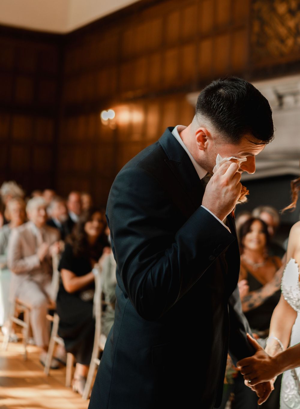 'groom crying'
