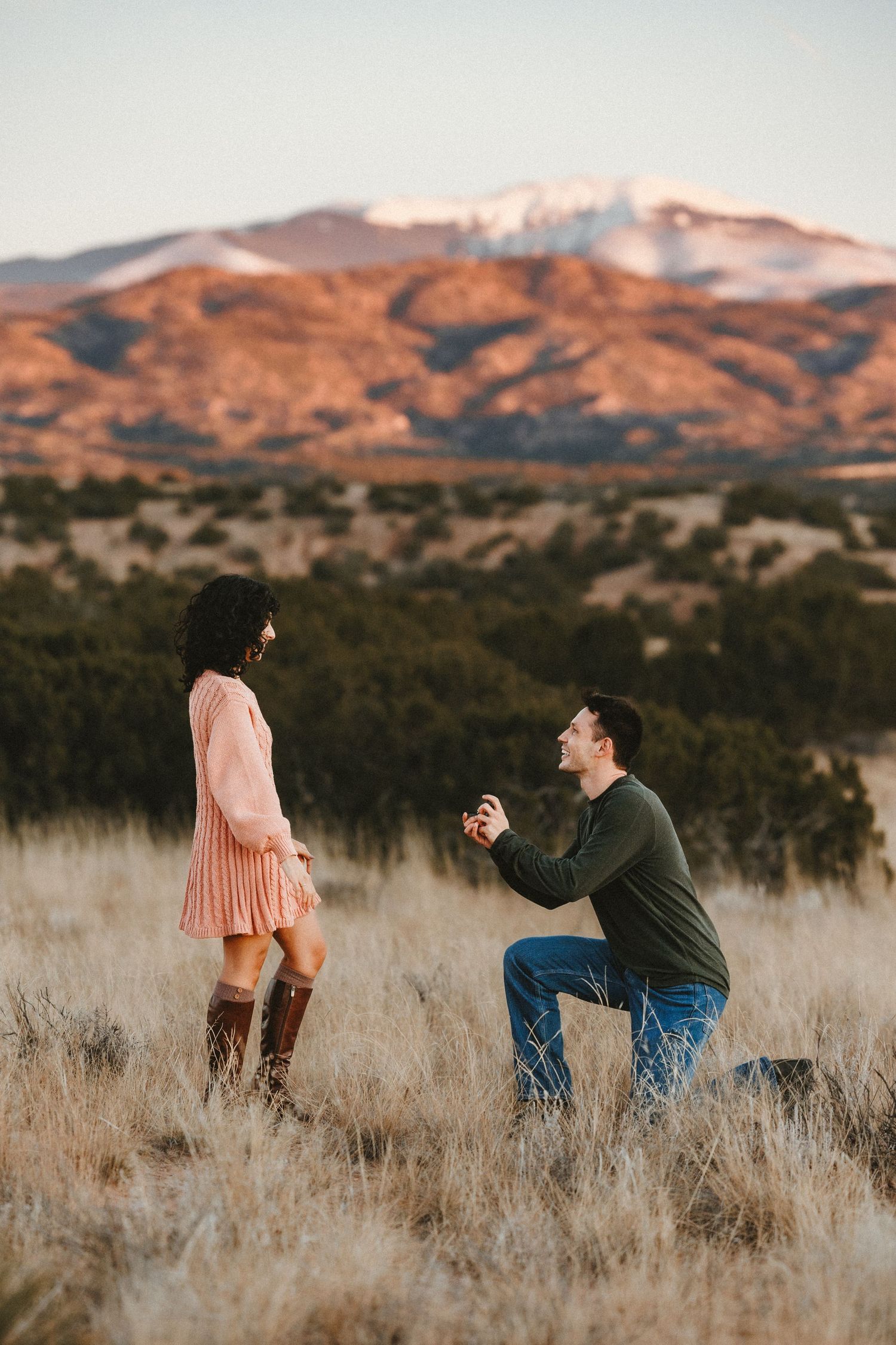 Elegant New Mexico family in the Valle Grande for family photography session