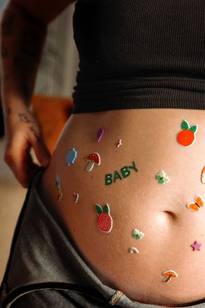 in-home maternity announcement photos in Santa Barbara County