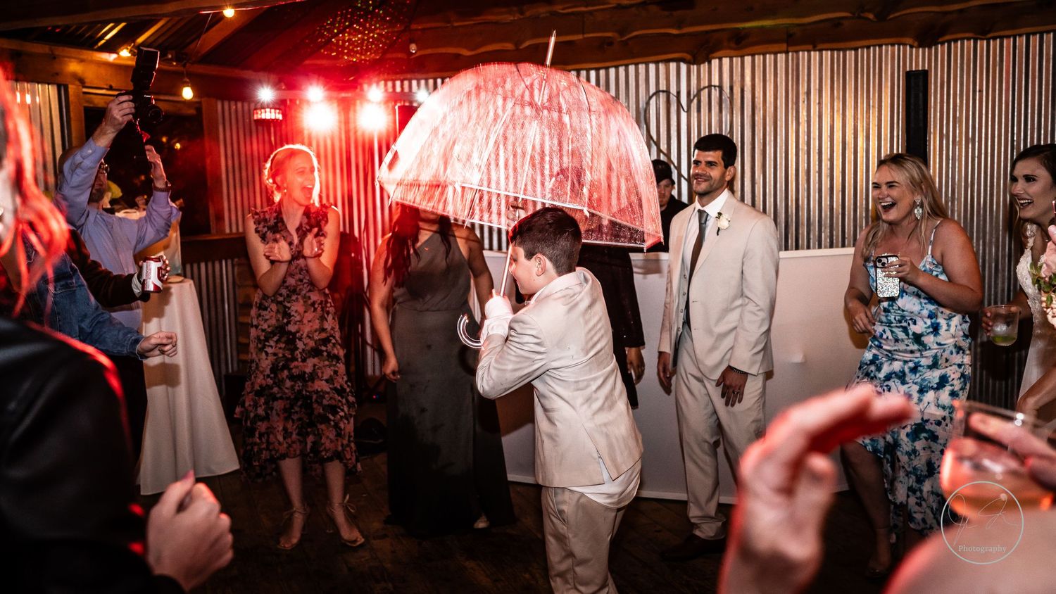 Wedding photo of dance party