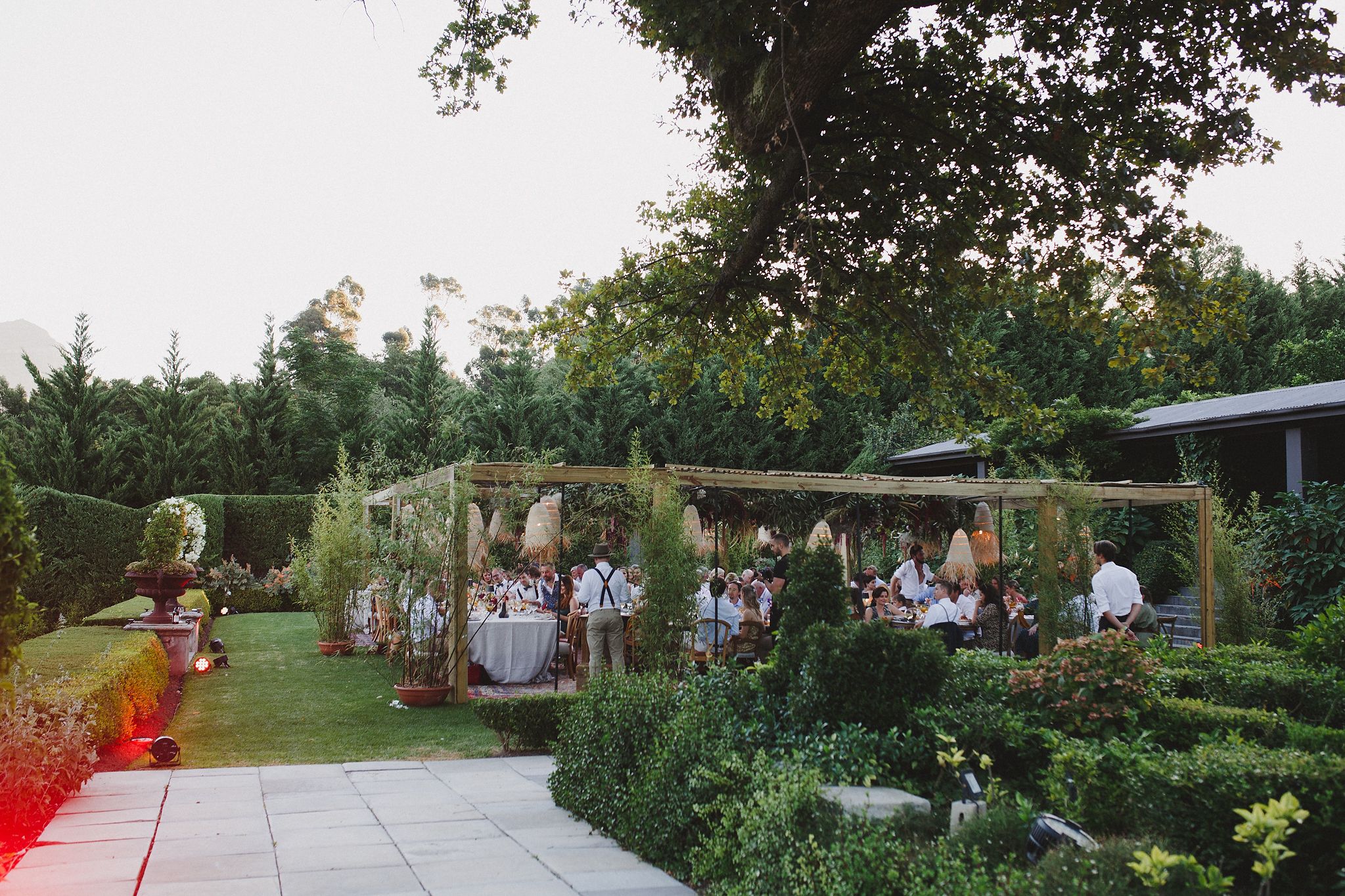 Al fresco wedding reception at Johannesdal