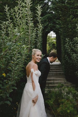 Romantic bride and groom portrait at Johannesdal luxury Cape Winelands venue