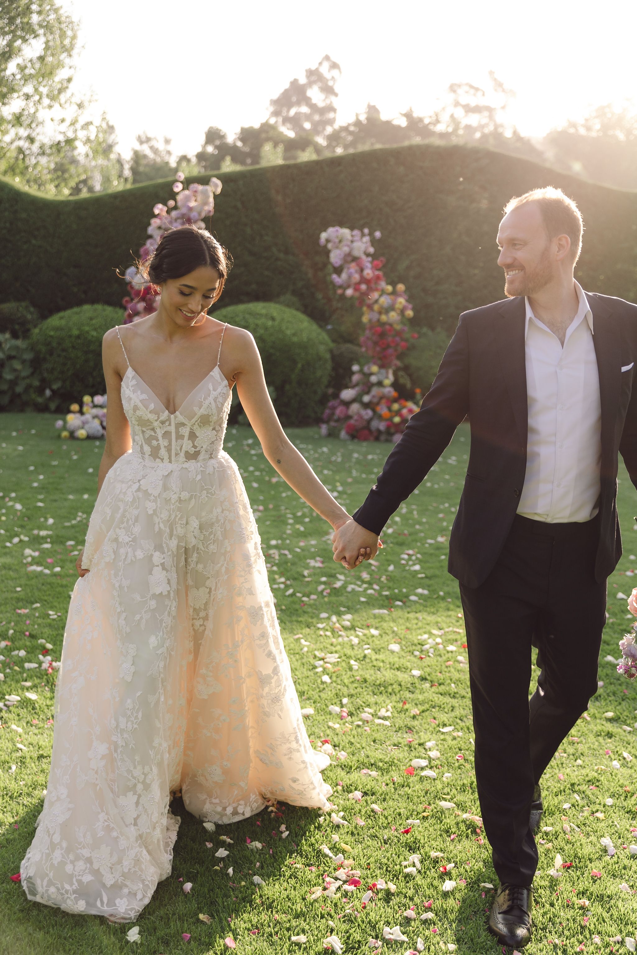 Romantic bride and groom portrait at Johannesdal luxury Cape Winelands venue