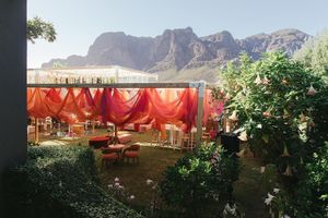 Johannesdal 1207 wedding venue in Banhoek Valley Colourful Haldi Mehndi