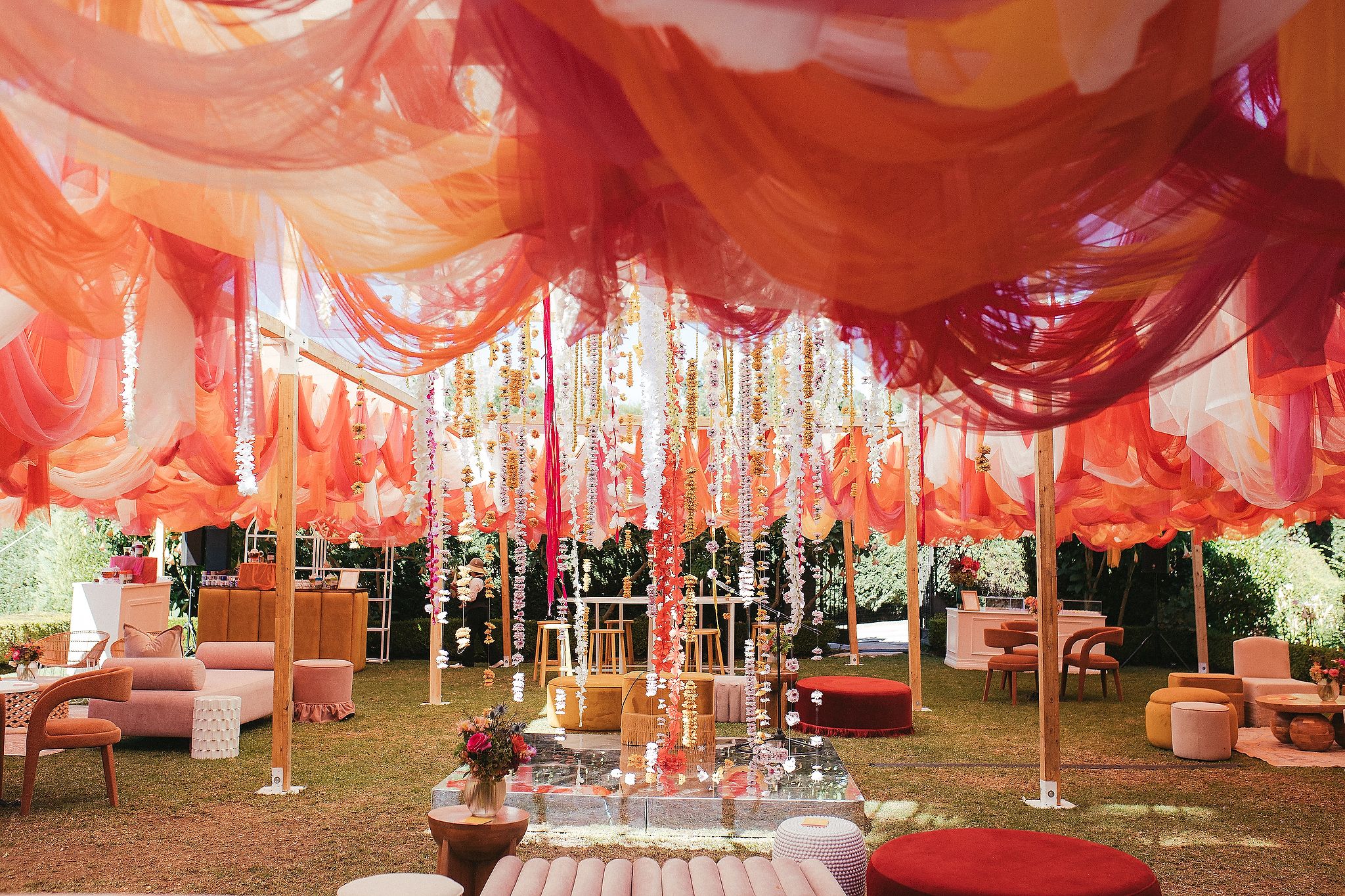 Johannesdal 1207 wedding venue in Banhoek Valley Colourful Haldi Mehndi