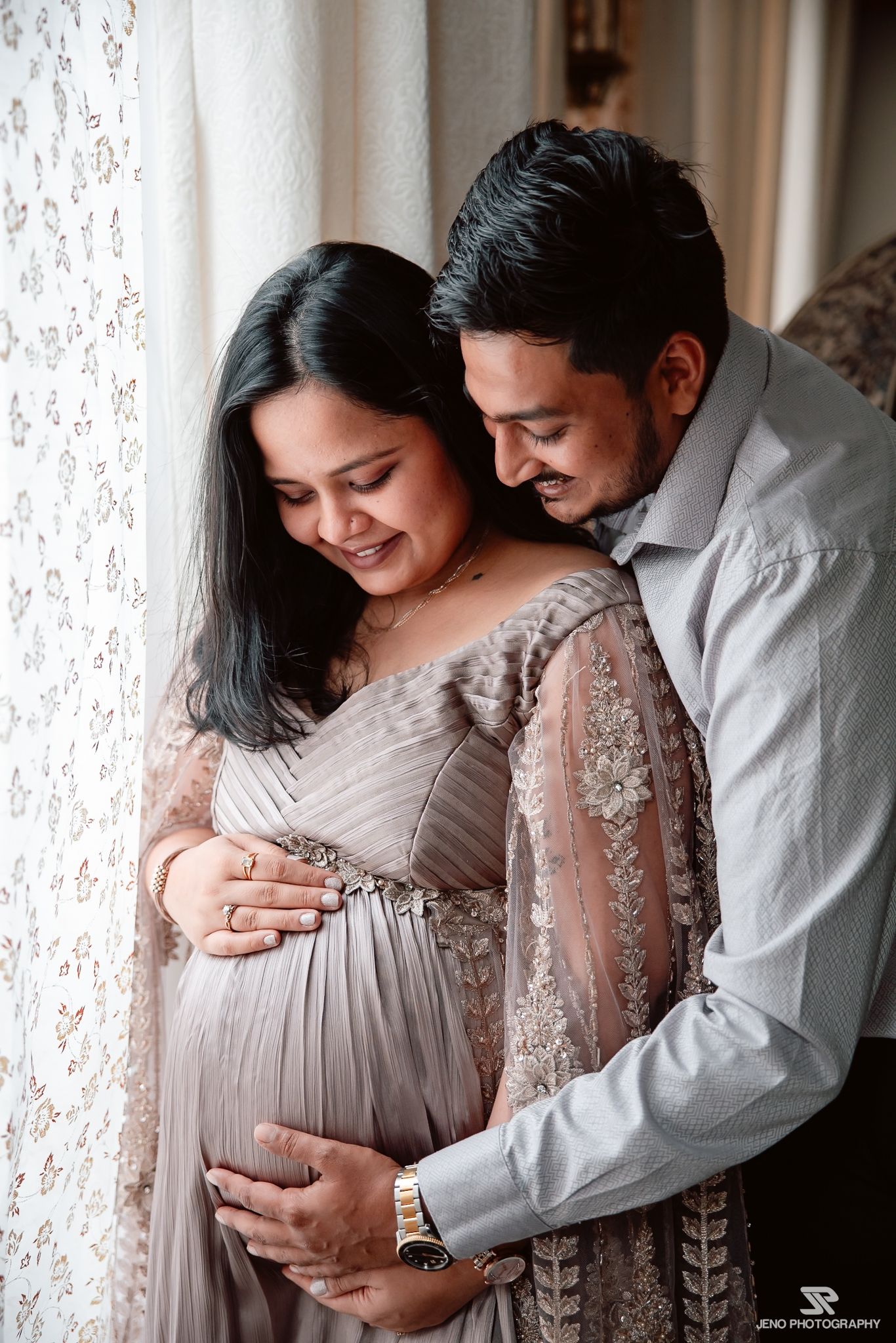 luxury maternity shoot in trichy captured by Jeno Photography