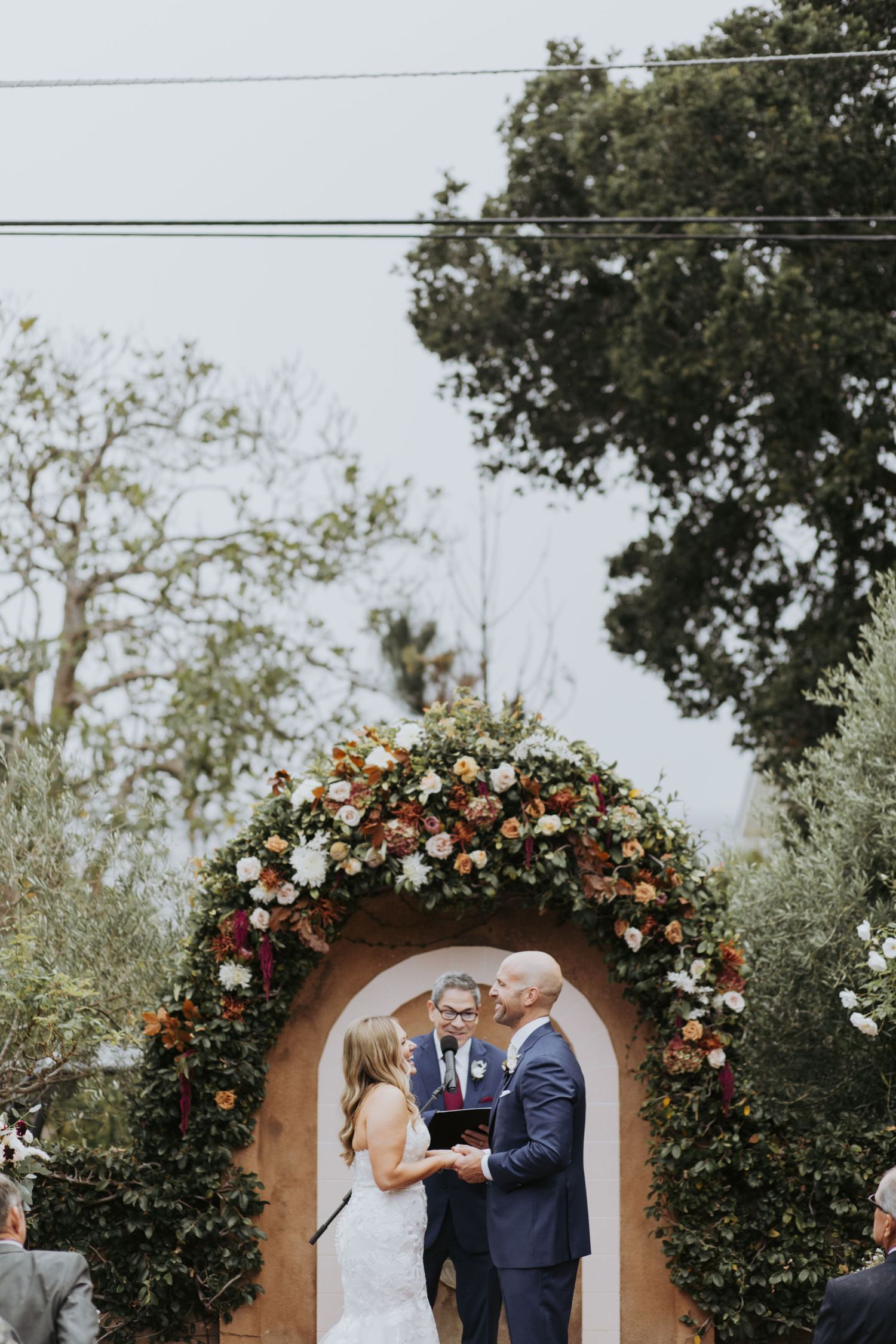 luxury wedding ceremony in carmel