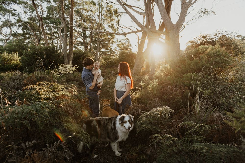 Big Roaring Beach family session, southern Tasmania. Taken by family photographer Joss Jensen Photography