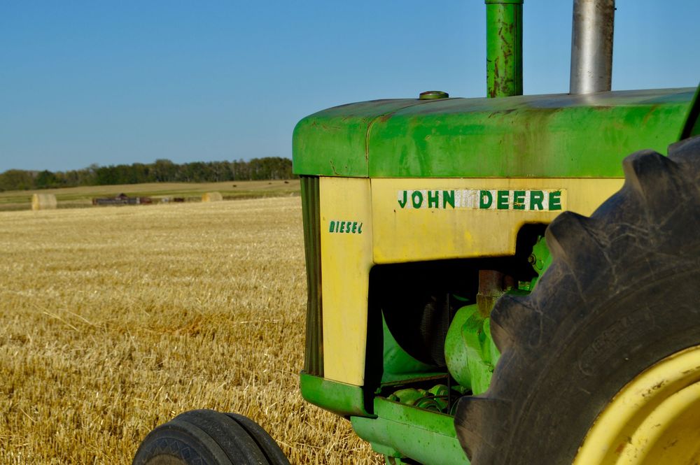 John Deere 830 in fall field
