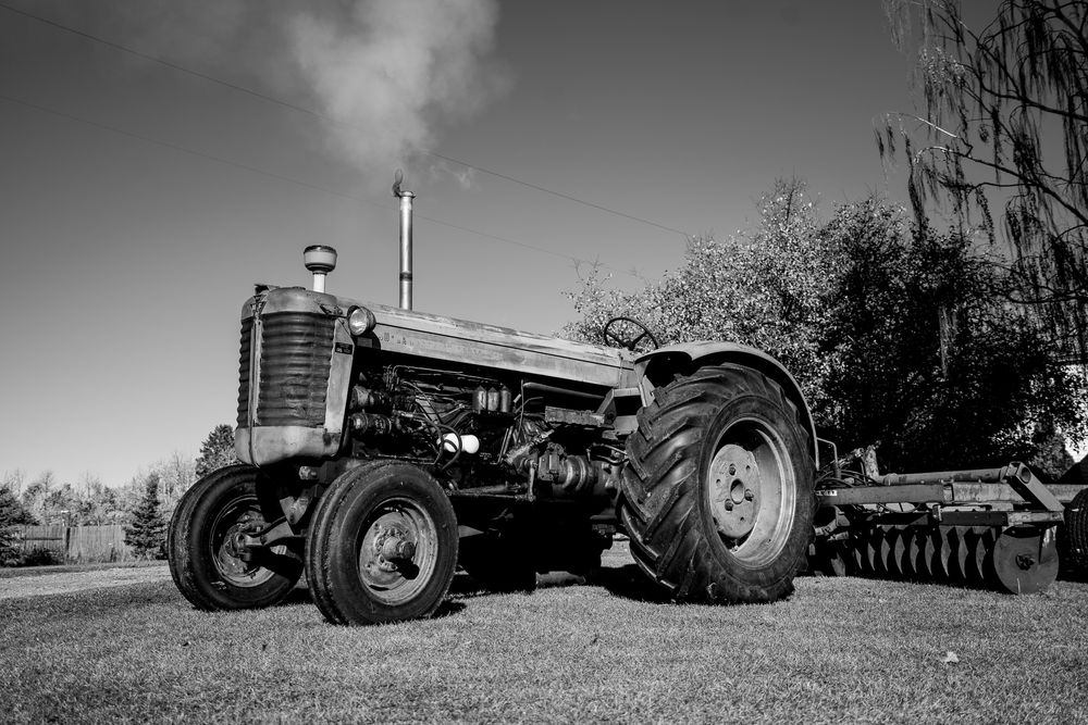 Massey 97 ready to work up field.