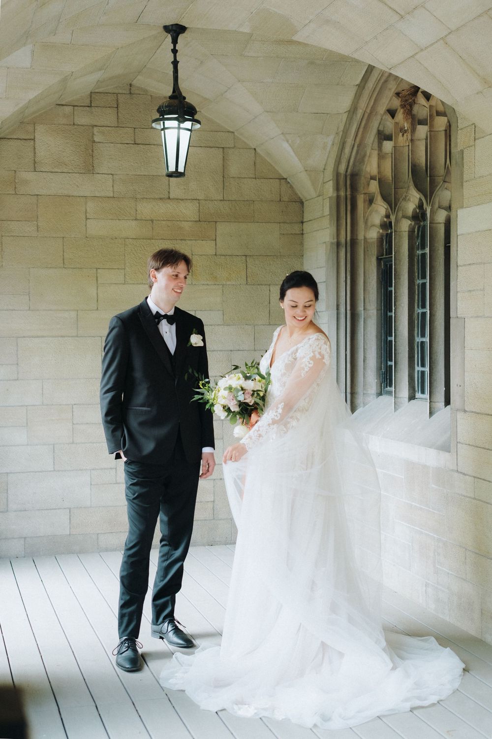 Private vows at Hart House during a Toronto wedding, photographed with timeless style.