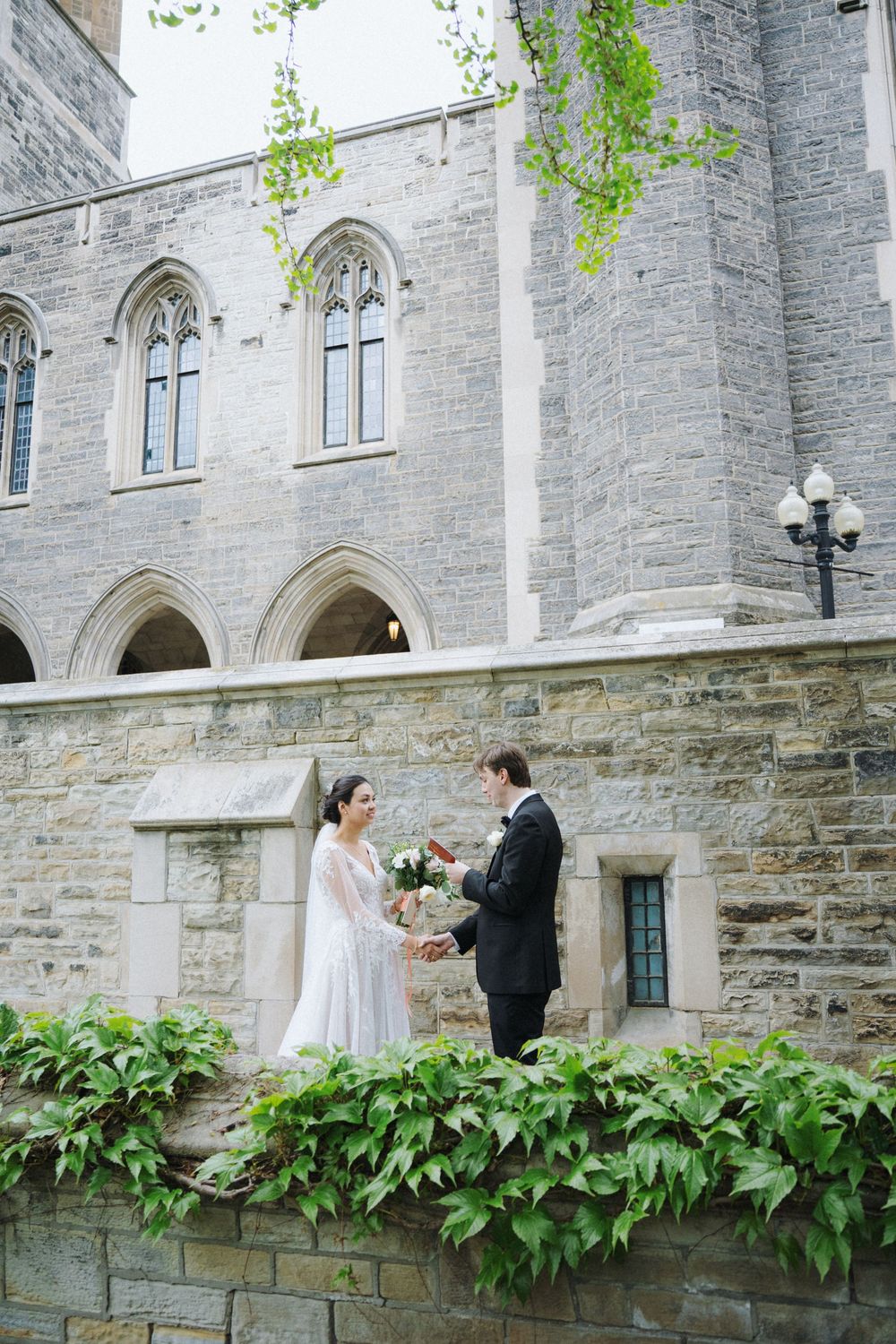 Private vows at Hart House during a Toronto wedding, photographed with timeless style.