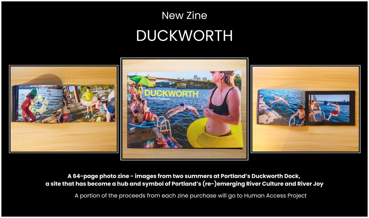 A series of website screenshots showing various promotional banners and interface elements in a dark theme layout.