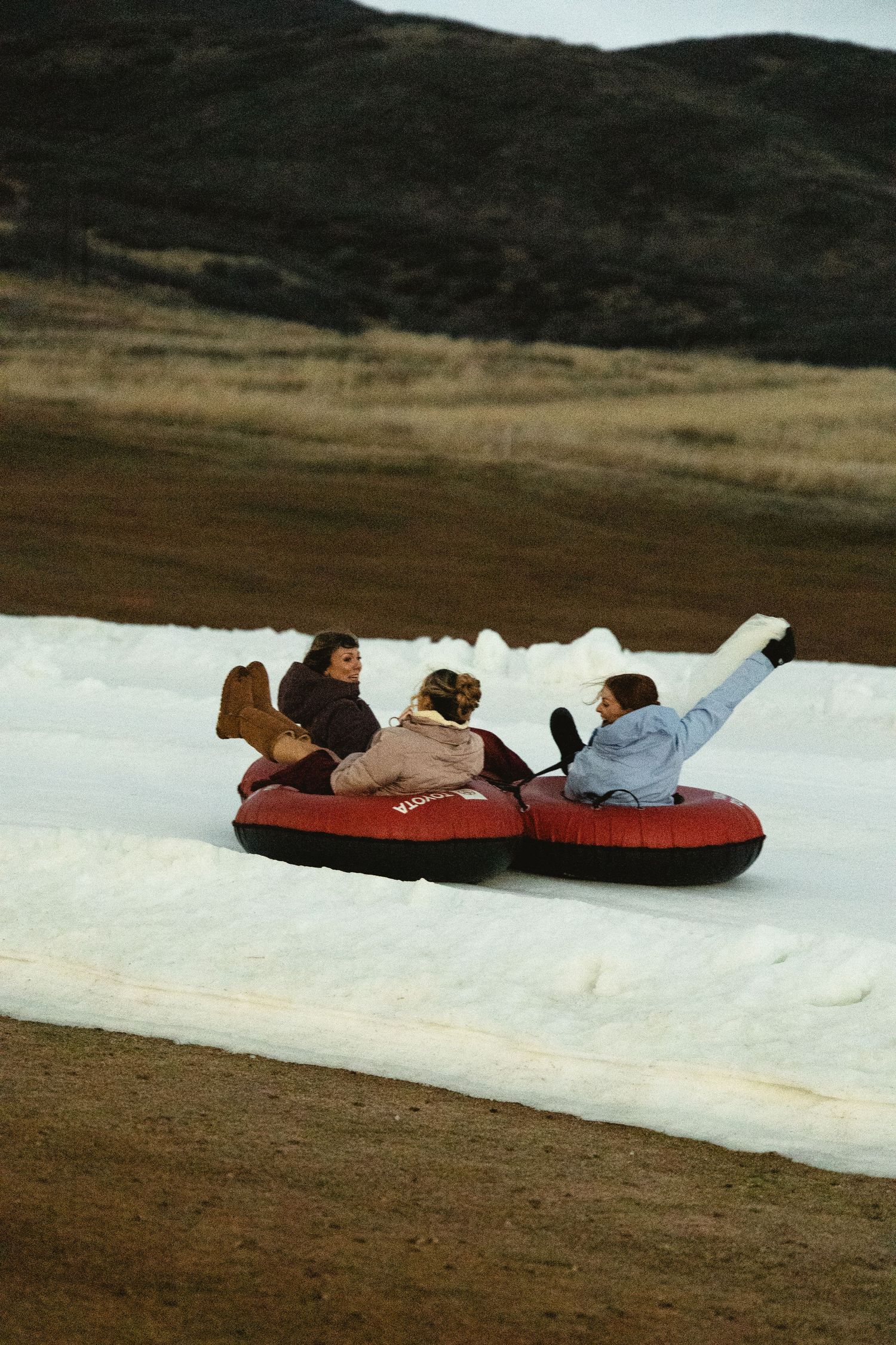 Tubing at Soldier Hollow after Micro Wedding in Midway Utah