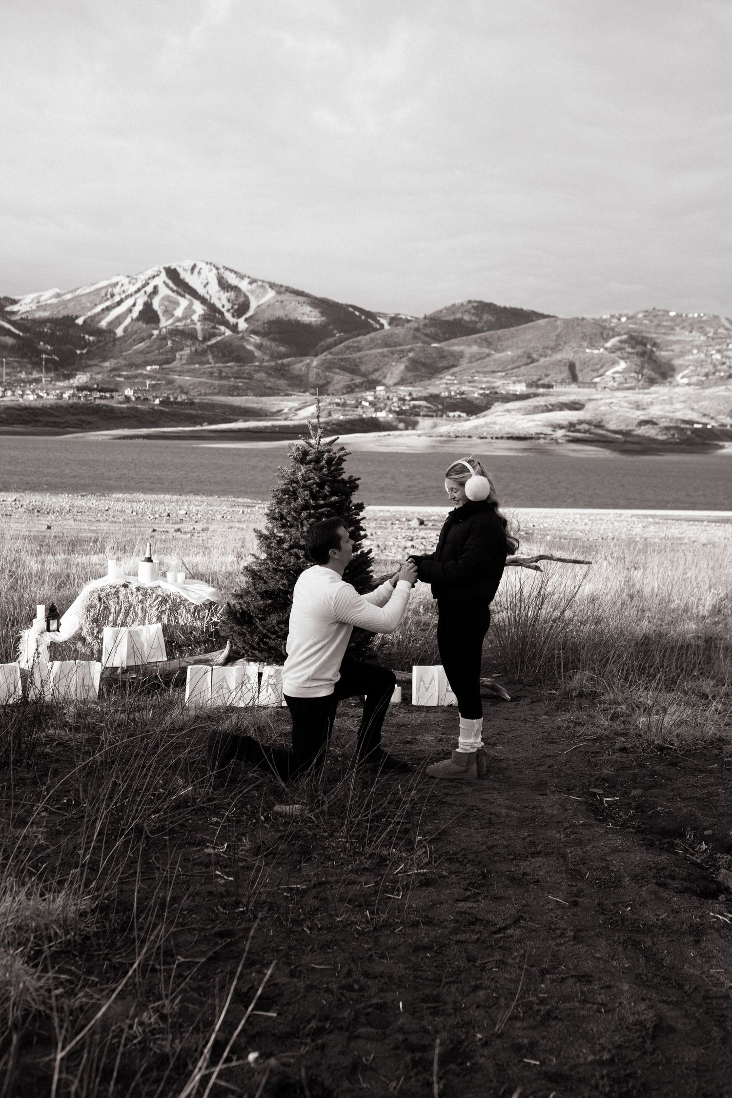Park city utah proposal with big mountain views