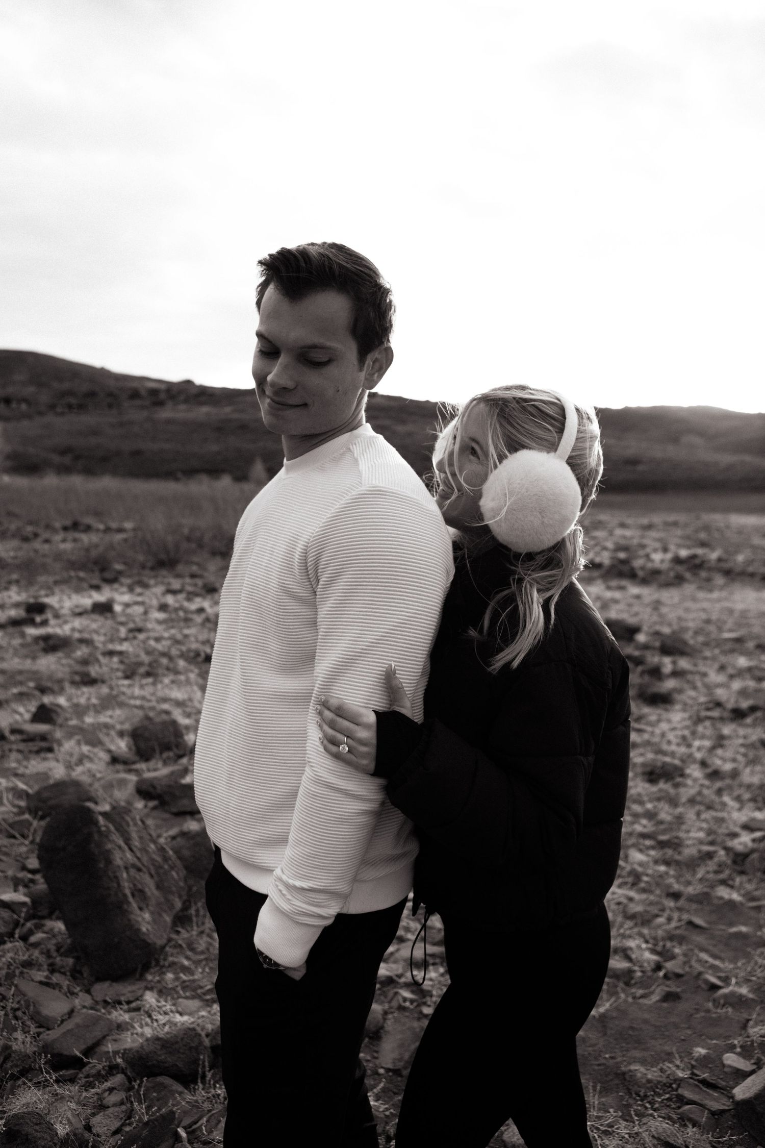 Happy moment after engagement for florida couple in utah