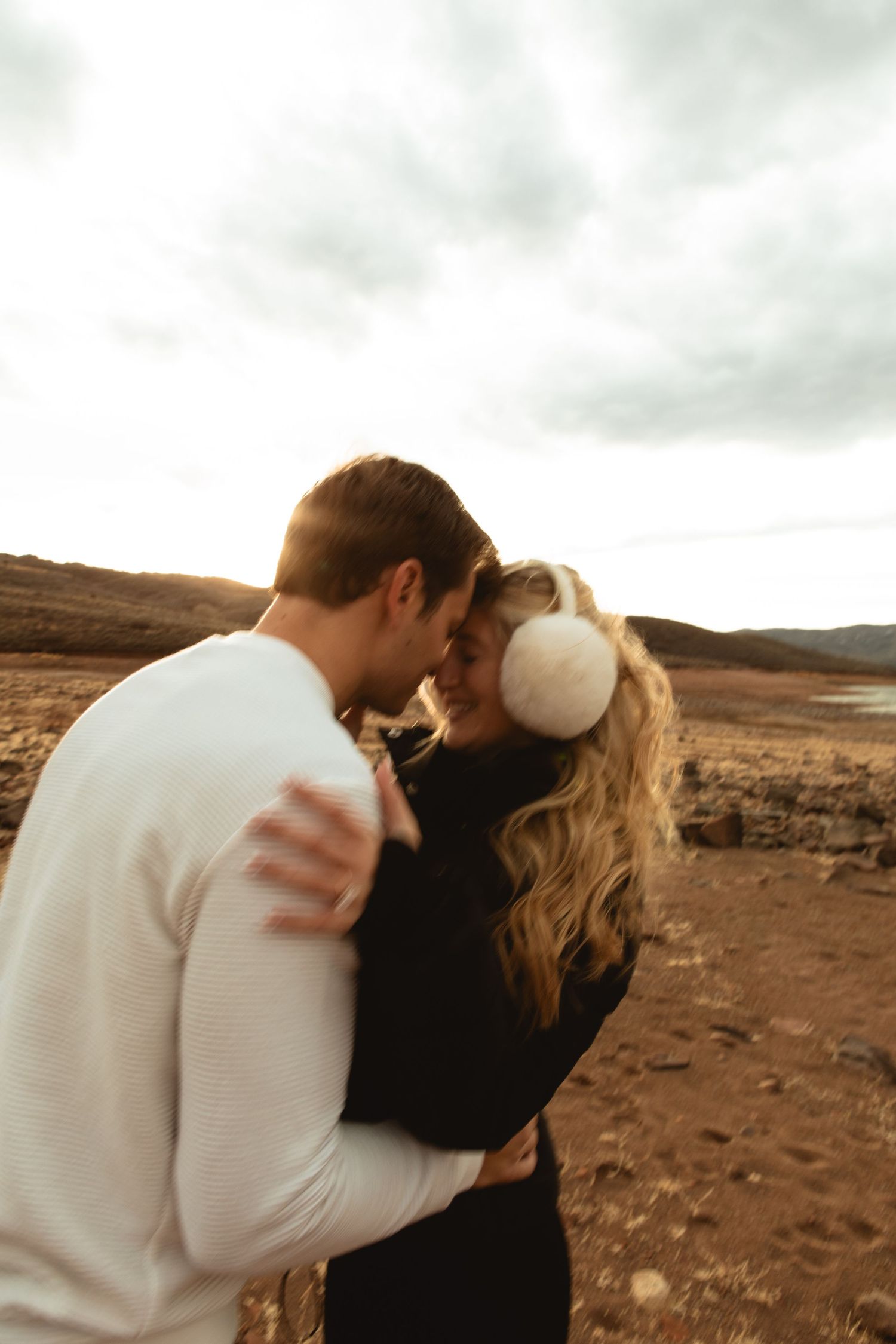 Blurry couples photo