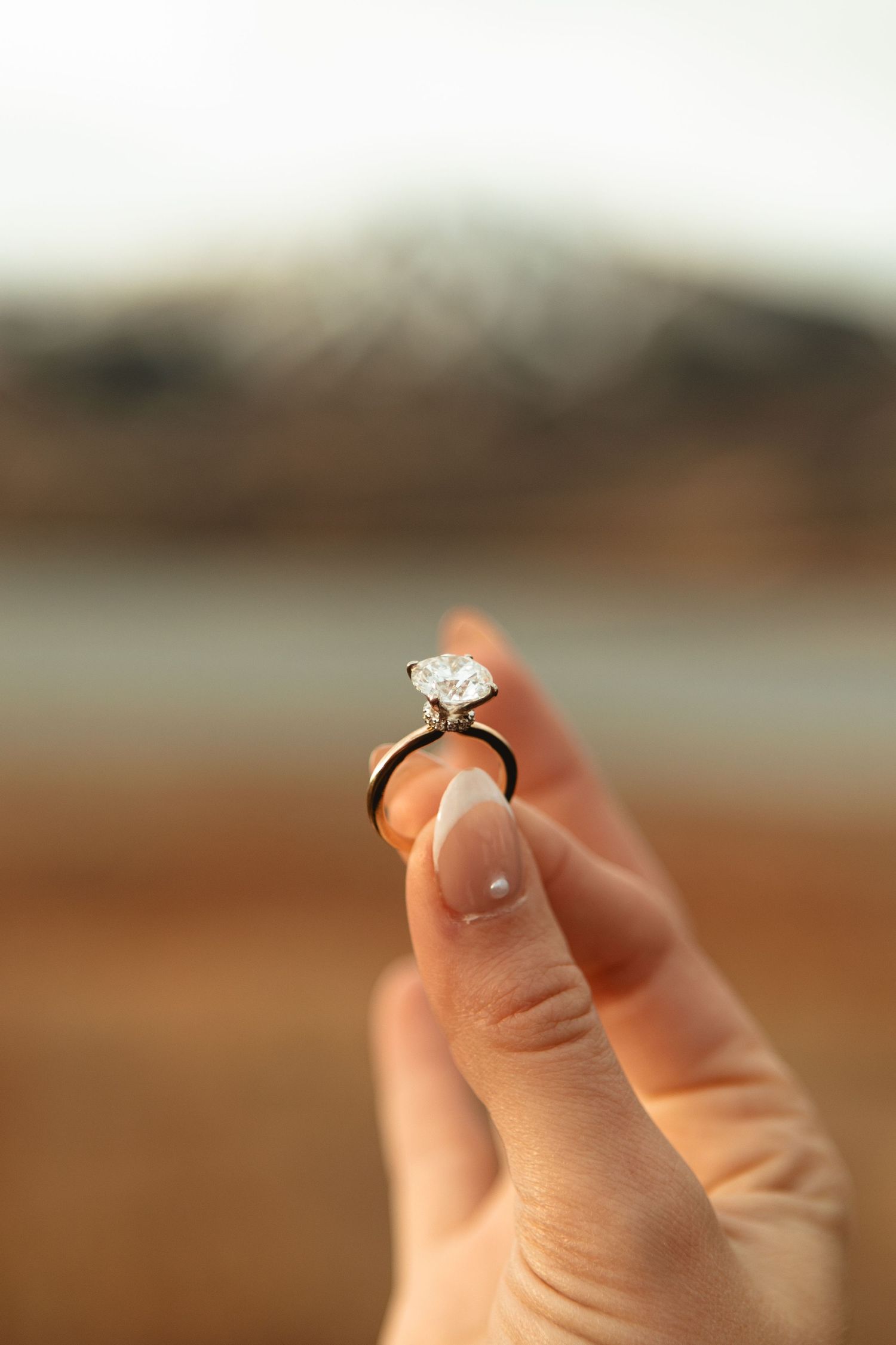 Detailed ring shot with beautiful nails