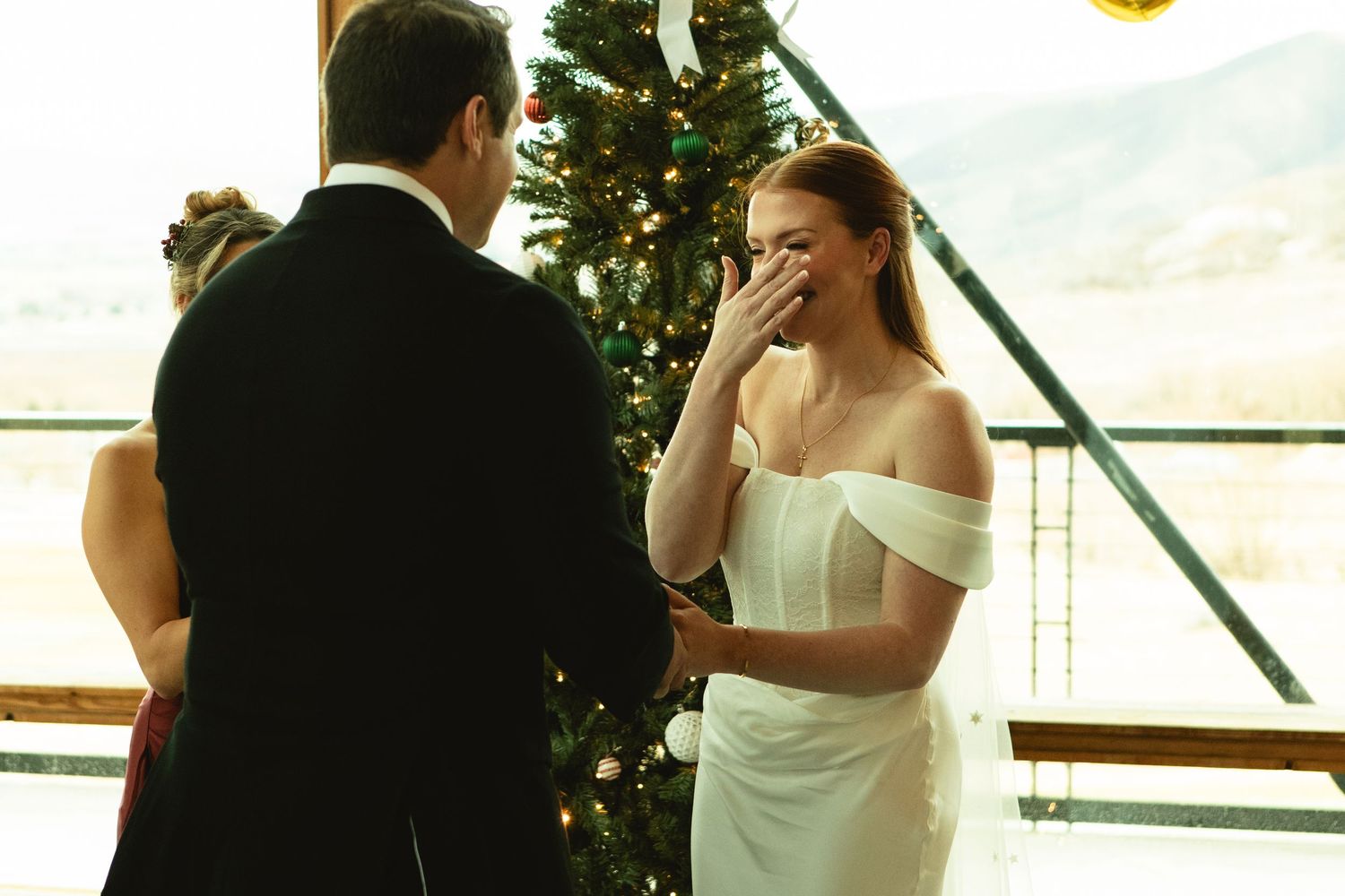 Indoor Christmas Eve Wedding