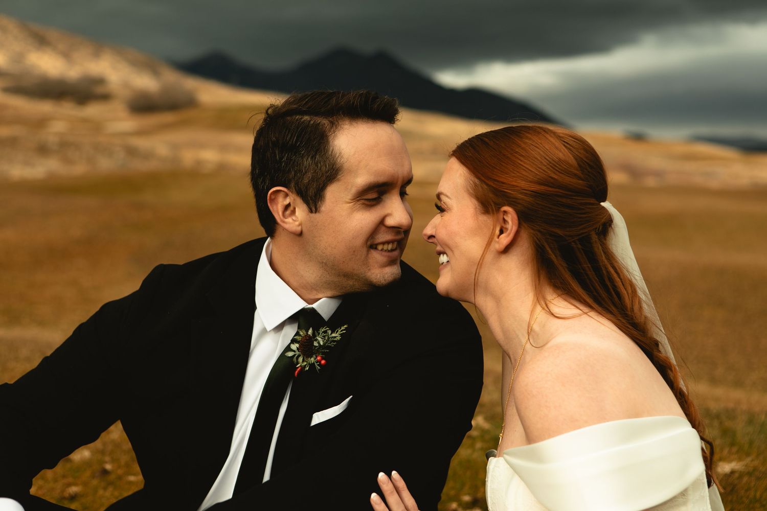 Laughing with each other after ceremony