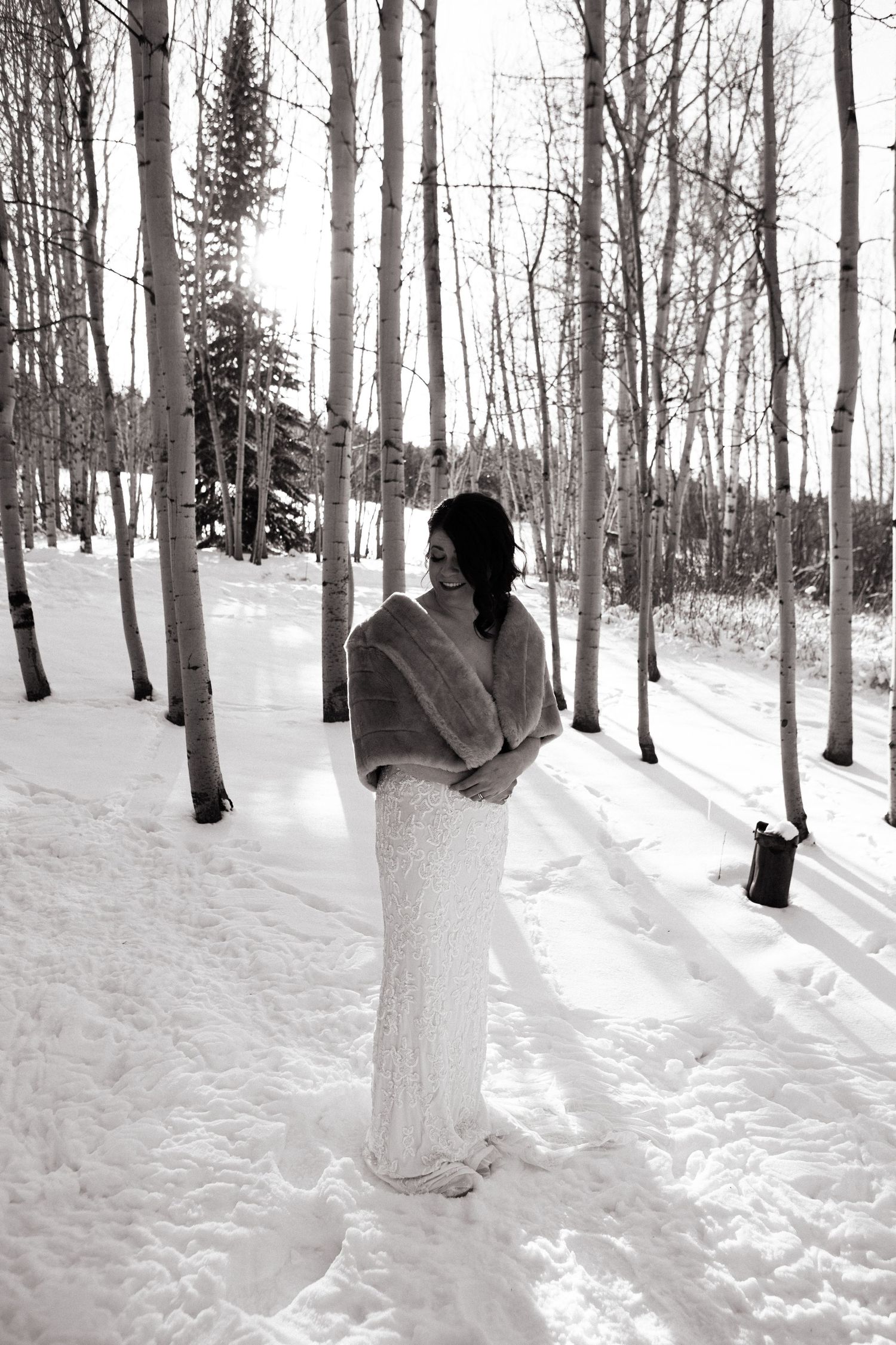 Winter Bride in fur