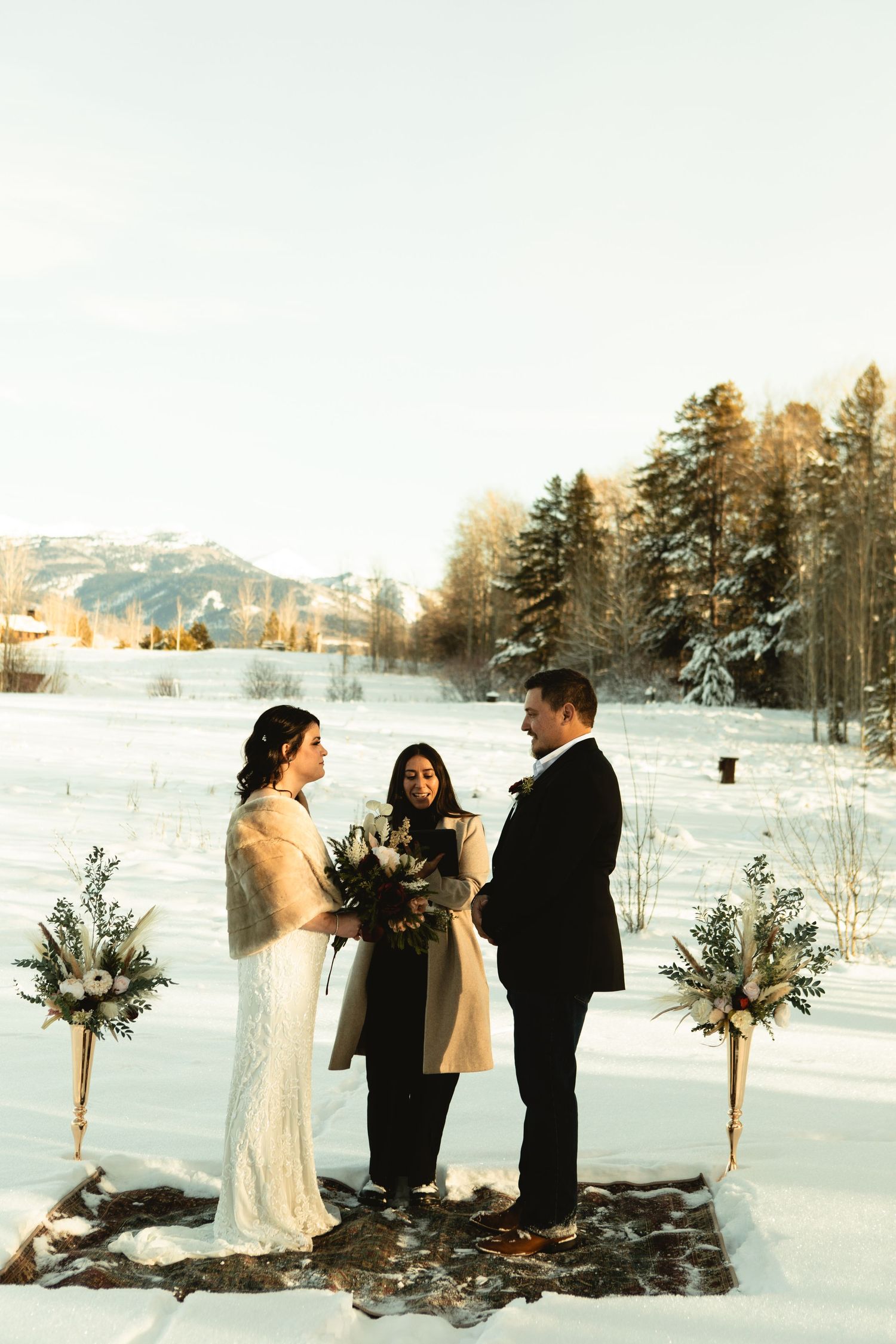 Victor Idaho Elopement in the snow