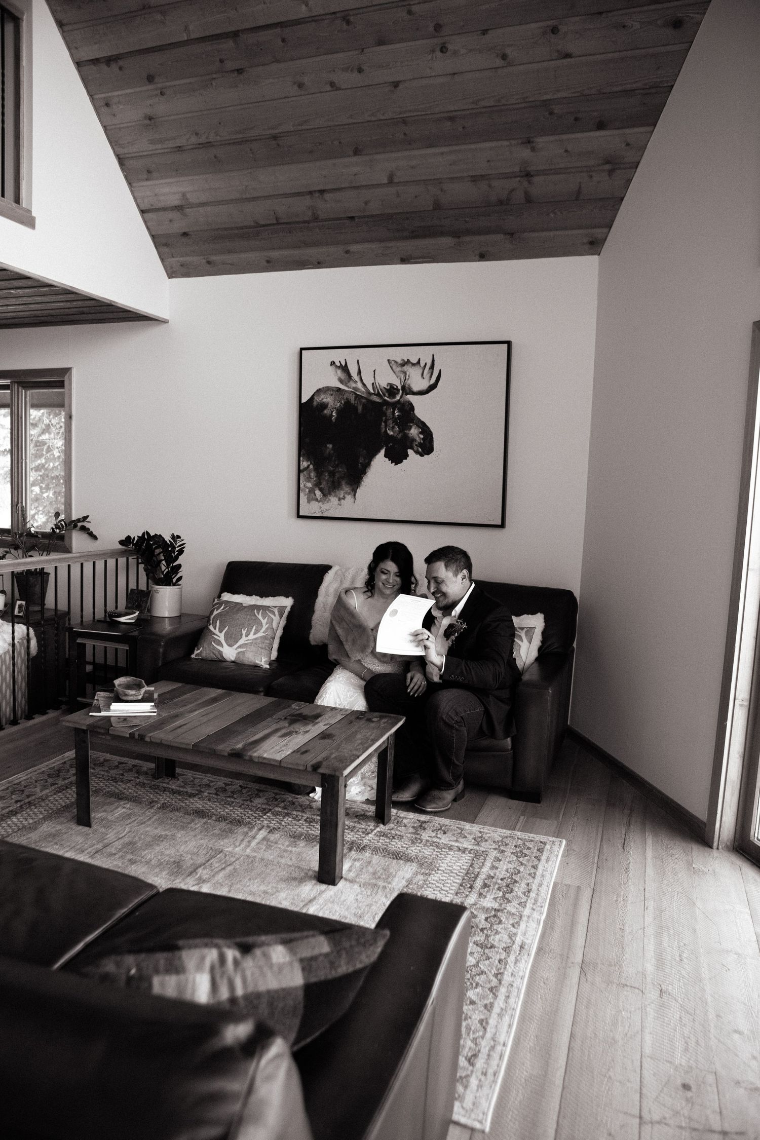 Marriage license signed after elopement ceremony